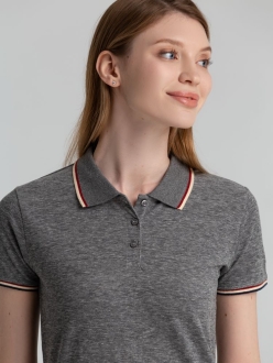Изображение №6 | Рубашка поло женская Paname Women черный меланж, размер S
