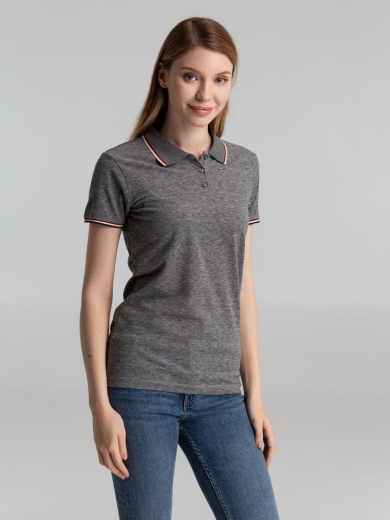 Изображение №4 | Рубашка поло женская Paname Women черный меланж, размер S