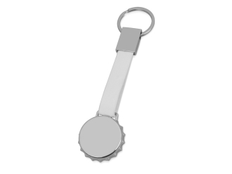 Изображение №1 | Брелок-открывалка «Крышка» (серебристый/белый)