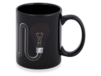 Изображение №3 | Кружка «Лампочка» (черный/серый)