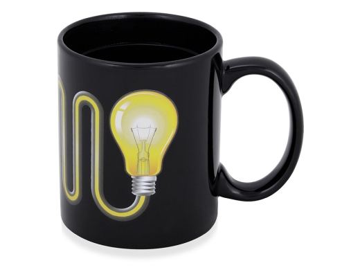 Изображение №1 | Кружка «Лампочка» (черный/серый)