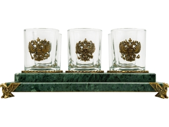 Изображение №4 | Набор для водки «Событие» (зеленый/прозрачный/бронзовый)
