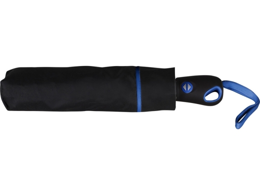 Изображение №3 | Зонт складной «Уоки» (черный/синий)