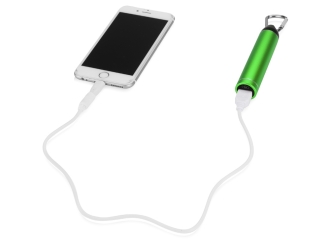 Изображение №2 | Внешний аккумулятор «Марс» с карабином, 2600 mAh (зеленый/черный/серебристый)