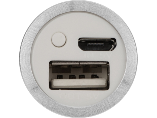 Изображение №5 | Внешний аккумулятор «Lumi» с фонариком, 3000 mAh (серебристый)