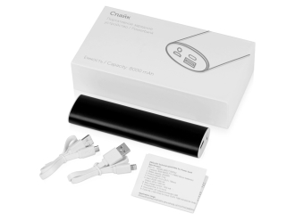 Изображение №7 | Внешний аккумулятор «Спайк», 8000 mAh (черный/белый)