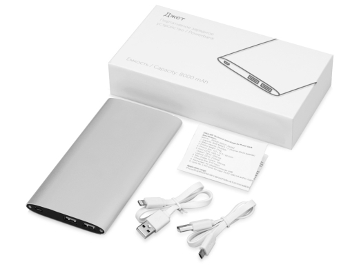 Изображение №5 | Внешний аккумулятор «Джет», 8000 mAh (серебристый)