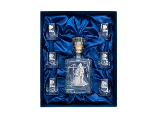 Изображение №2 | Набор со штофом «Строительный» (прозрачный/серебристый)