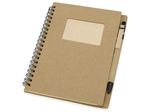 Изображение №1 | Блокнот «Дейзи» с ручкой (крафт/черный)