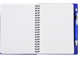 Изображение №5 | Блокнот «Контакт» с ручкой (синий, серебристый)