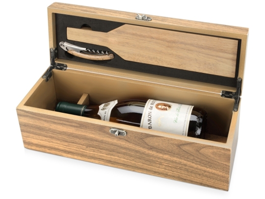 Изображение №1 | Набор аксессуаров для вина и сыра «Винодел» (светло-коричневый, серебристый)