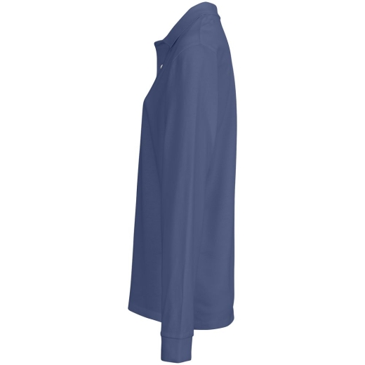 Изображение №3 | Рубашка поло унисекс с длинным рукавом Pacific LSL, синяя (джинс), размер XS