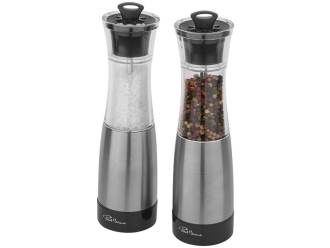 Изображение №1 | Набор механических мельниц «Duo» (серебристый/прозрачный/черный)
