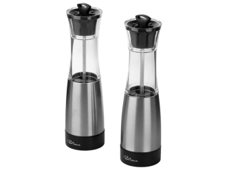 Изображение №7 | Набор механических мельниц «Duo» (серебристый/прозрачный/черный)