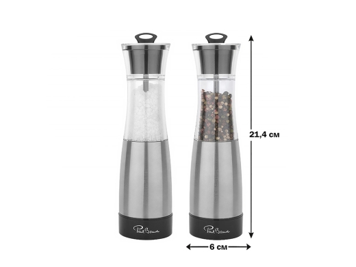 Изображение №13 | Набор механических мельниц «Duo» (серебристый/прозрачный/черный)