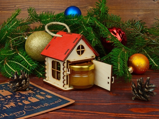 Изображение №5 | Игрушка-упаковка «Домик» (красный/натуральный)