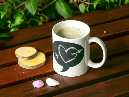 Изображение №4 | Кружка с покрытием для рисования мелом  «Tiza» (белый/черный)