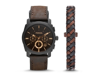 Изображение №1 | Часы наручные, мужские (корпус- черный, циферблат- черный, крепление- темно-коричневый)