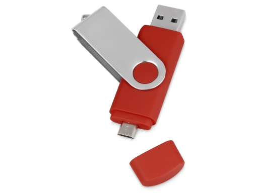 Изображение №1 | USB/micro USB-флешка на 16 Гб «Квебек OTG» 16Gb (красный)