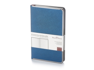 Изображение №1 | Ежедневник недатированный А5 «Bridge» (синий/серебристый)