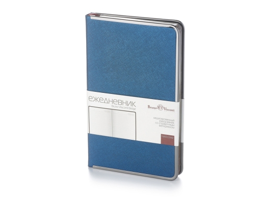Изображение №1 | Ежедневник недатированный А5 «Bridge» (синий/серебристый)