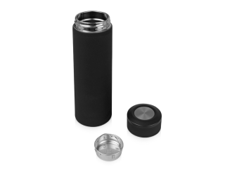 Изображение №3 | Термос «Confident» с покрытием soft-touch (черный/серебристый)