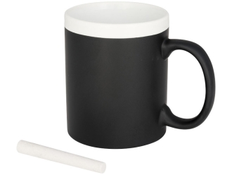 Изображение №1 | Кружка с покрытием для рисования мелом (черный/белый)