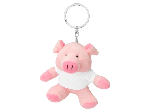 Изображение №1 | Брелок «Свинка Одри» (розовый, белый)