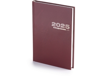 Изображение №1 | Ежедневник А5 датированный «Бумвинил» на 2025 год (бордовый)