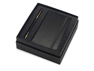 Изображение №2 | Подарочный набор Reporter с ручкой и блокнотом А6 (черный/золотистый)