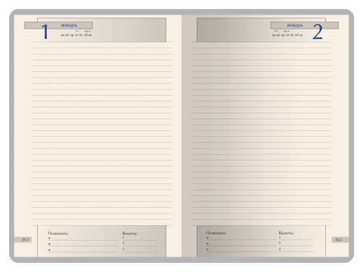 Изображение №3 | Ежедневник полудатированный А5 «Windsor» (коричневый)