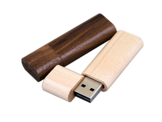 Изображение №3 | USB 2.0- флешка на 16 Гб эргономичной прямоугольной формы с округленными краями 16Gb (коричневый)