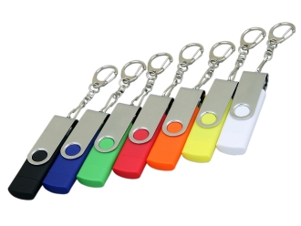 Изображение №4 | USB 2.0- флешка на 16 Гб с поворотным механизмом и дополнительным разъемом Micro USB 16Gb (белый/серебристый)