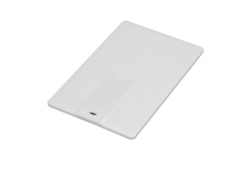 Изображение №1 | USB 2.0- флешка на 16 Гб в виде пластиковой карты с откидным механизмом 16Gb (белый)