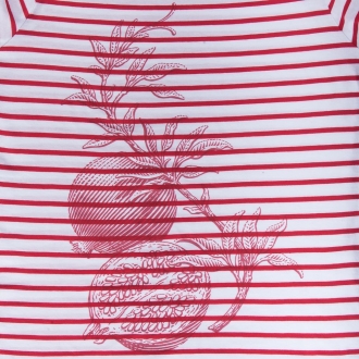 Изображение №3 | Футболка женская Grand Granat, белая с красным, размер XS