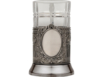 Изображение №3 | Подстаканник с хрустальным стаканом (серебристый/прозрачный)