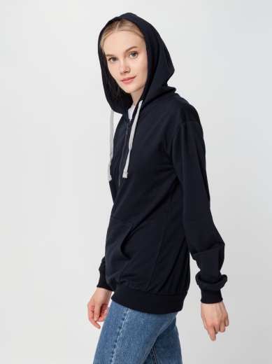 Изображение №10 | Толстовка на молнии с капюшоном Unit Siverga темно-синяя, размер XS
