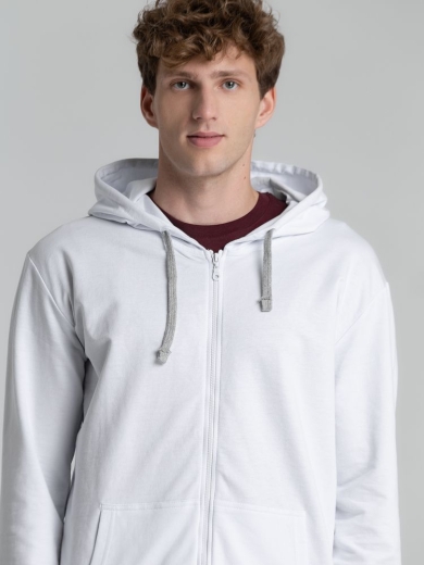 Изображение №5 | Толстовка на молнии с капюшоном Unit Siverga белая, размер S