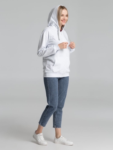 Изображение №12 | Толстовка на молнии с капюшоном Unit Siverga белая, размер S