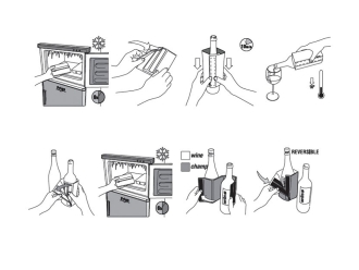 Изображение №4 | Охладитель-чехол для бутылки вина или шампанского «Cooling wrap» (черный)