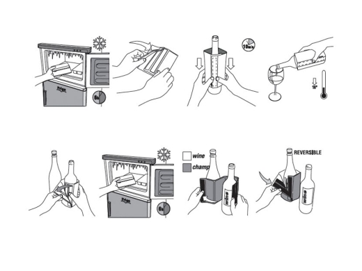 Изображение №4 | Охладитель-чехол для бутылки вина или шампанского «Cooling wrap» (черный)