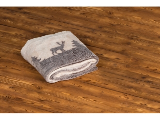 Изображение №3 | Плед из флиса «Новогодний», светящийся (бежевый)