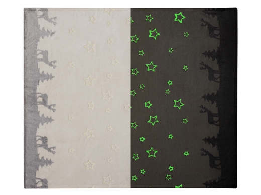 Изображение №2 | Плед из флиса «Новогодний», светящийся (бежевый)