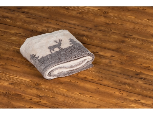 Изображение №3 | Плед из флиса «Новогодний», светящийся (бежевый)