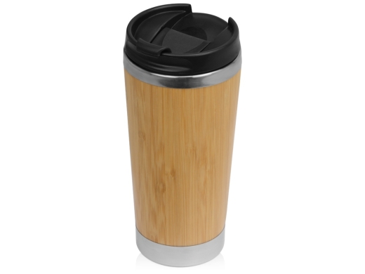 Изображение №1 | Термокружка «Stem» с бамбуковым корпусом (натуральный/серебристый)