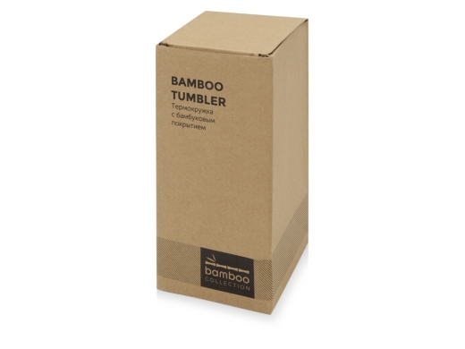 Изображение №4 | Термокружка «Stem» с бамбуковым корпусом (натуральный/серебристый)