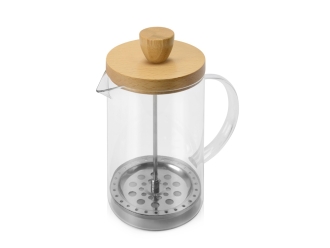 Изображение №1 | Френч-пресс с деревянной крышкой «Siesta» (прозрачный/натуральный)
