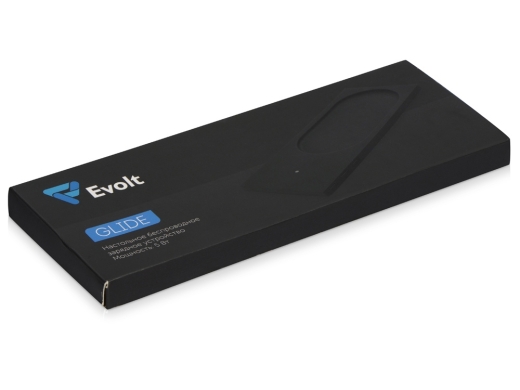 Изображение №9 | Беспроводное настольное зарядное устройство «Glide» с подсветкой, soft-touch (черный)