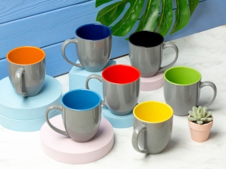 Изображение №4 | Кружка «Gracy» (серый/голубой)