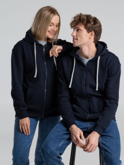 Изображение №14 | Толстовка на молнии с капюшоном Unit Siverga Heavy темно-синяя, размер XS